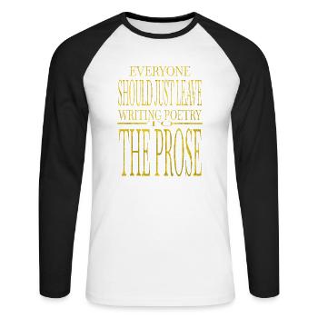 books and cats love birthday present idea comics - Unisex Long Sleeve Baseball T-Shirt - white/black - Front - Nik (191cm)
