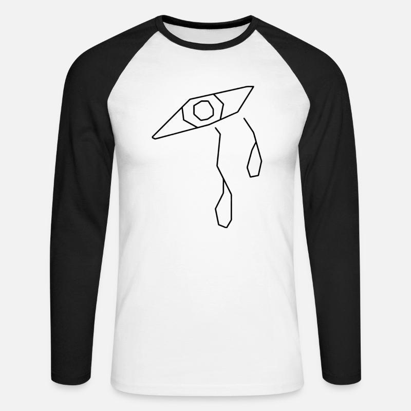 Kubistische Empathie oder Toleranz. - Unisex Baseballshirt langarm - Weiß/Schwarz