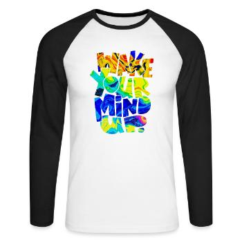 Vacation Late Summer Summer Vacation Holiday Sea Quote - Unisex Long Sleeve Baseball T-Shirt - white/black - Front - Nik (191cm)
