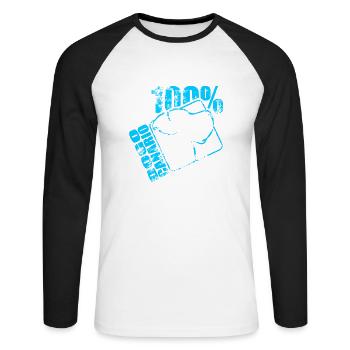 Dogo Canario 100 - T-shirt baseball manches longues Homme - blanc/noir - Devant - Nik (191cm)