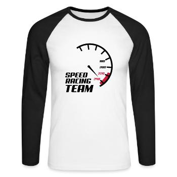 tacho2 - T-shirt baseball manches longues Homme - blanc/noir - Devant - Nik (191cm)