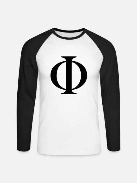 phi - T-shirt baseball manches longues Homme - blanc/noir