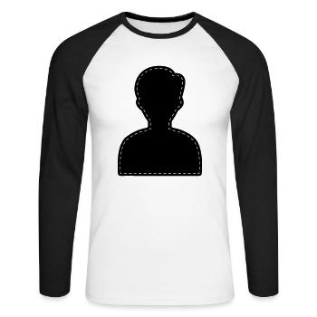 Icon Account Avatar - Unisex Long Sleeve Baseball T-Shirt - white/black - Front - Nik (191cm)