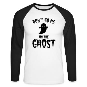 Denglisch Jutebeutel - Unisex Baseballshirt langarm - Weiß/Schwarz - Vorne - Nik (191cm)