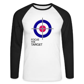 Curling Curling Curler Curling Season - Unisex Long Sleeve Baseball T-Shirt - white/black - Front - Nik (191cm)
