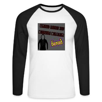 Bring mich zu deinem Dealer - Unisex Baseballshirt langarm - Weiß/Schwarz - Vorne - Nik (191cm)