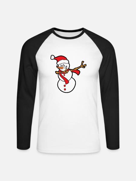 Weihnachten - Unisex Baseballshirt langarm - Weiß/Schwarz