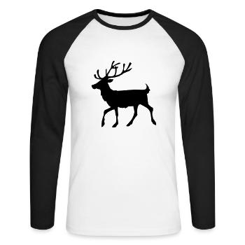 Pure - Unisex Long Sleeve Baseball T-Shirt - white/black - Front - Nik (191cm)