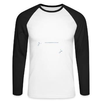 Chasse gardée cadeau couple humour orginal homme - T-shirt baseball manches longues Homme - blanc/noir - Devant - Nik (191cm)