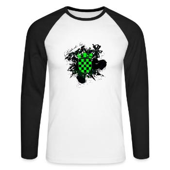 Kroatien hrvatska kroatien hrv reisen europa zagreb - Unisex Baseballshirt langarm - Weiß/Schwarz - Vorne - Nik (191cm)