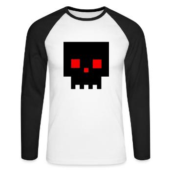 Langweiler - Unisex Baseballshirt langarm - Weiß/Schwarz - Vorne - Nik (191cm)
