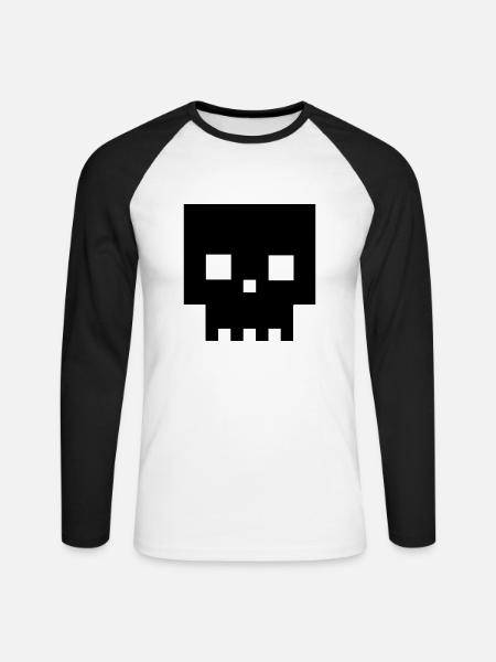 Deadhead - Unisex Long Sleeve Baseball T-Shirt - white/black