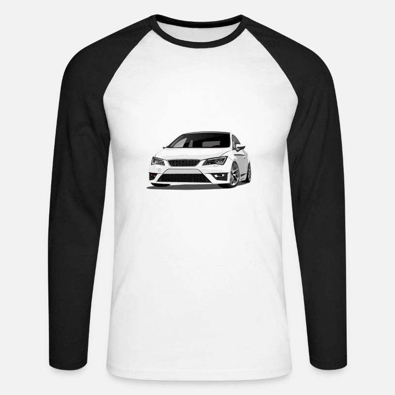 Leon 5F FR Keep it low - Unisex Long Sleeve Baseball T-Shirt - white/black