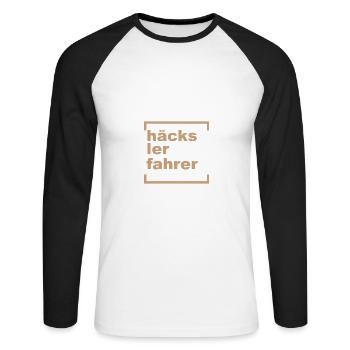 häckslerfahrer - Unisex Baseballshirt langarm - Weiß/Schwarz - Vorne - Nik (191cm)