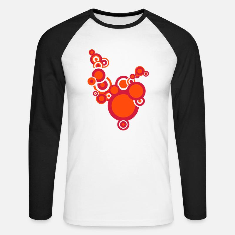 retromuster-2 - Unisex Baseballshirt langarm - Weiß/Schwarz