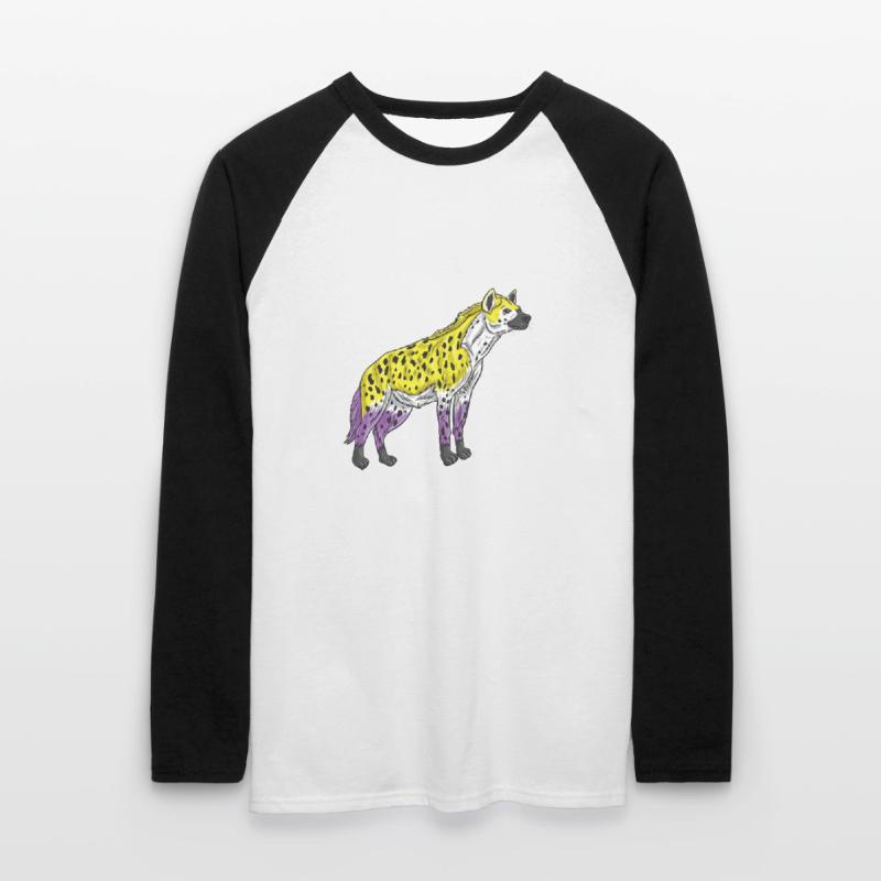Hyena Non-binary pride Nonbinary Pride Unisex Long Sleeve Baseball T-Shirt