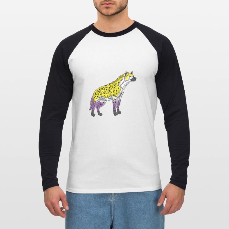Hyena Non-binary pride Nonbinary Pride Unisex Long Sleeve Baseball T-Shirt