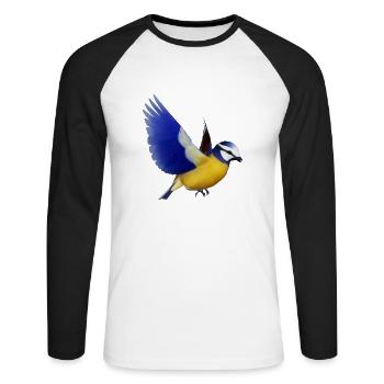 The flight of the - Unisex Long Sleeve Baseball T-Shirt - white/black - Front - Nik (191cm)