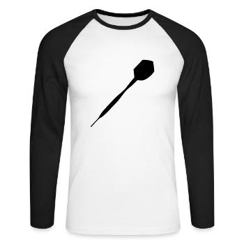 Darts Darts Dartboard Darts Darts Player Sport 3 - Unisex Long Sleeve Baseball T-Shirt - white/black - Front - Nik (191cm)