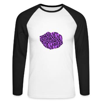 geburtstag hundefreund welpe witzig dogge lieben - Unisex Baseballshirt langarm - Weiß/Schwarz - Vorne - Nik (191cm)