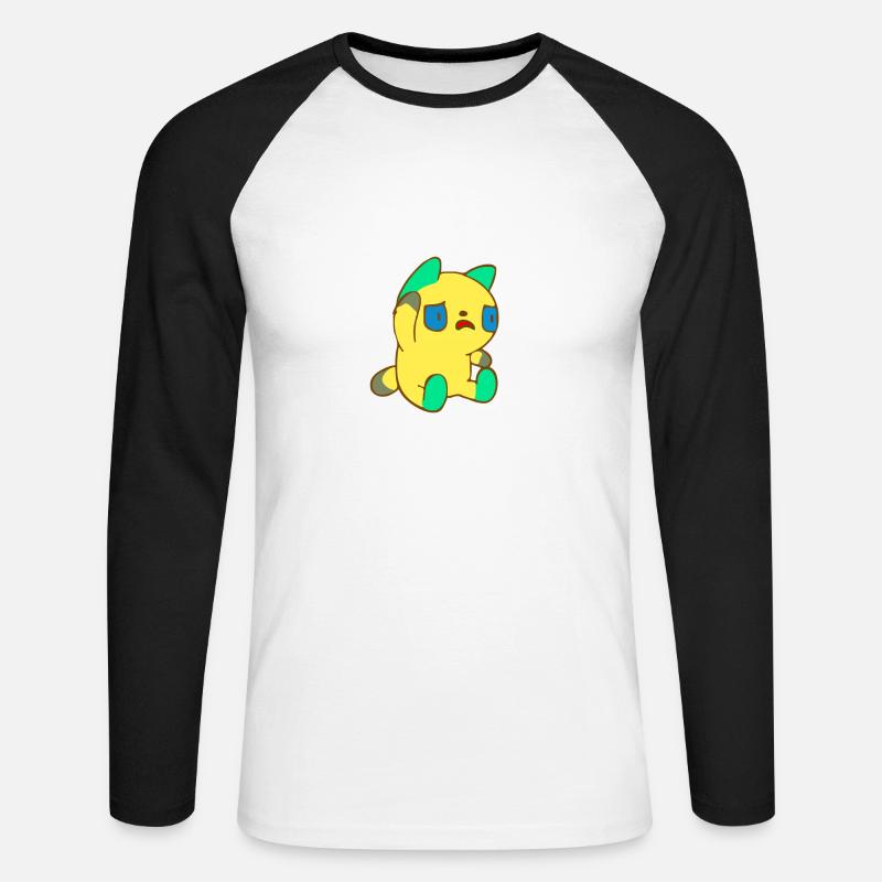 Small but grumpy - Unisex Long Sleeve Baseball T-Shirt - white/black