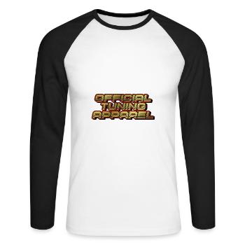 tuning des vêtements - T-shirt baseball manches longues Homme - blanc/noir - Devant - Nik (191cm)