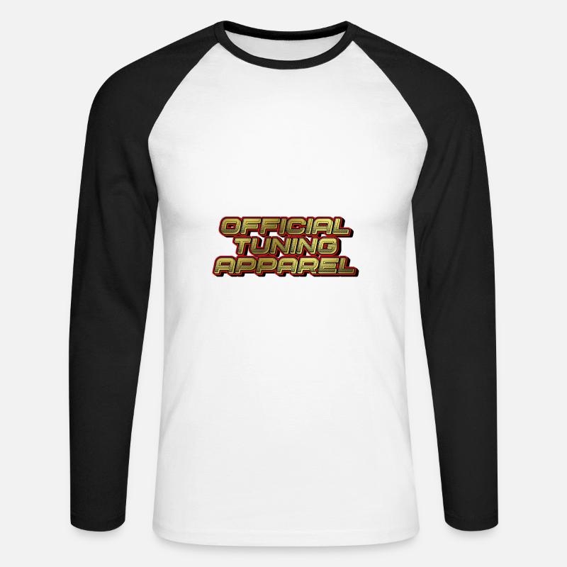 tuning apparel - Unisex Baseballshirt langarm - Weiß/Schwarz