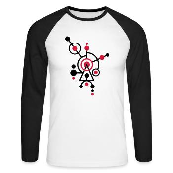 CROP CIRCLE 12 - Unisex Long Sleeve Baseball T-Shirt - white/black - Front - Nik (191cm)