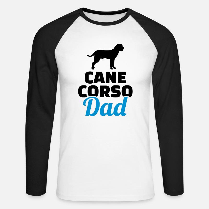 Cane Corso - Unisex Baseballshirt langarm - Weiß/Schwarz