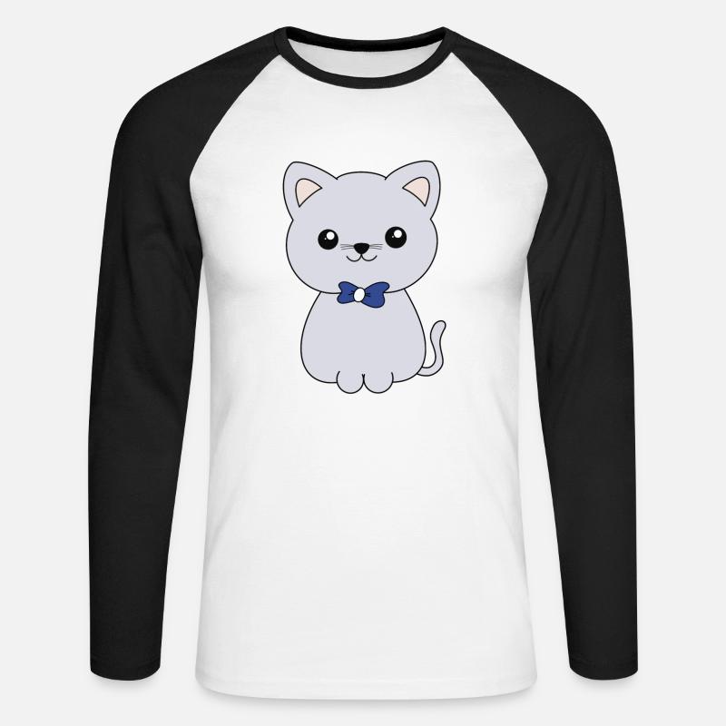 Sbronza - Maglia da baseball a manica lunga da uomo - bianco/nero