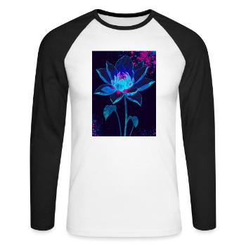 Flourish in the Void - Unisex Long Sleeve Baseball T-Shirt - white/black - Front - Nik (191cm)