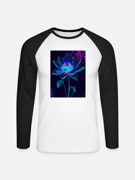 Flourish in the Void - Unisex Long Sleeve Baseball T-Shirt - white/black