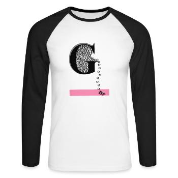Gone in motion past lost - Unisex Long Sleeve Baseball T-Shirt - white/black - Front - Nik (191cm)