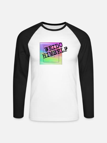 Weirdo himself - Unisex Baseballshirt langarm - Weiß/Schwarz