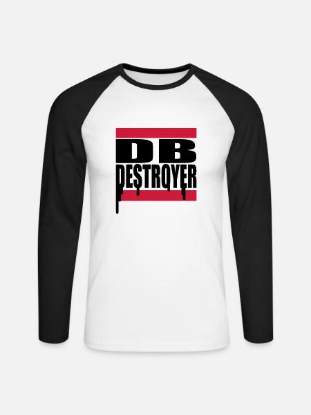 db_2f_2 - Unisex Baseballshirt langarm - Weiß/Schwarz