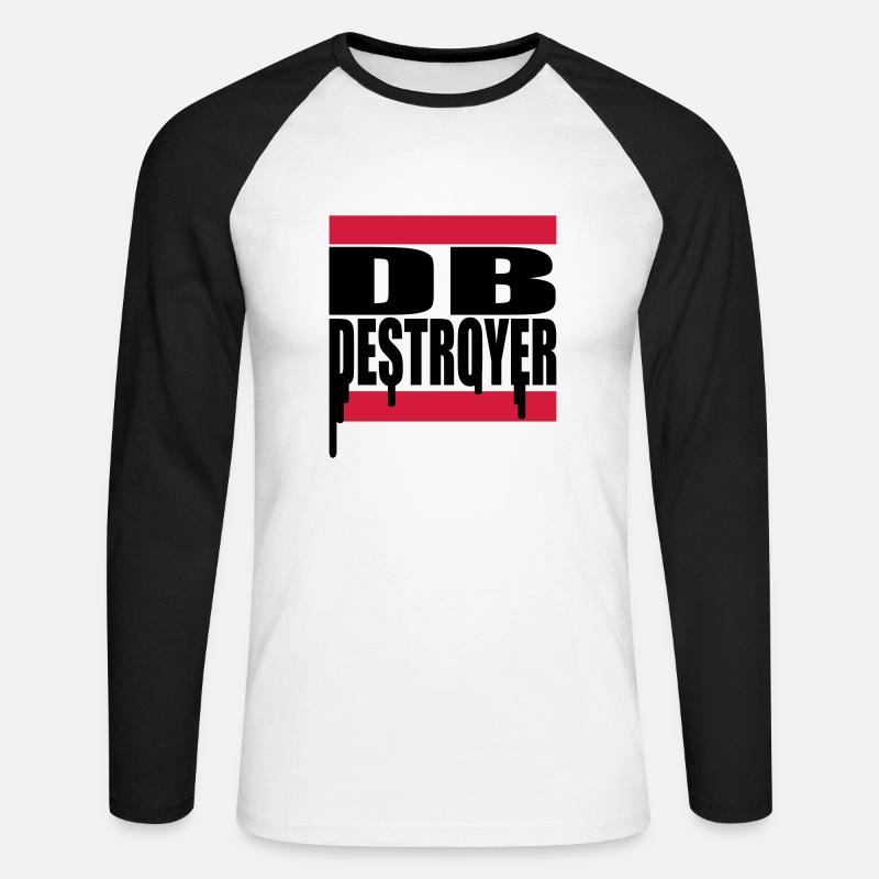 db_2f_2 - Unisex Baseballshirt langarm - Weiß/Schwarz