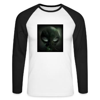 Alien - Unisex Long Sleeve Baseball T-Shirt - white/black - Front - Nik (191cm)