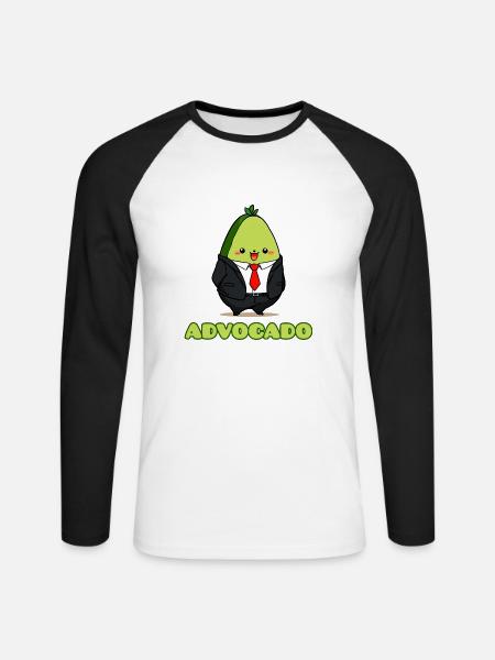 Advocado - Unisex Long Sleeve Baseball T-Shirt - white/black