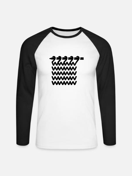 Stricken - Unisex Baseballshirt langarm - Weiß/Schwarz