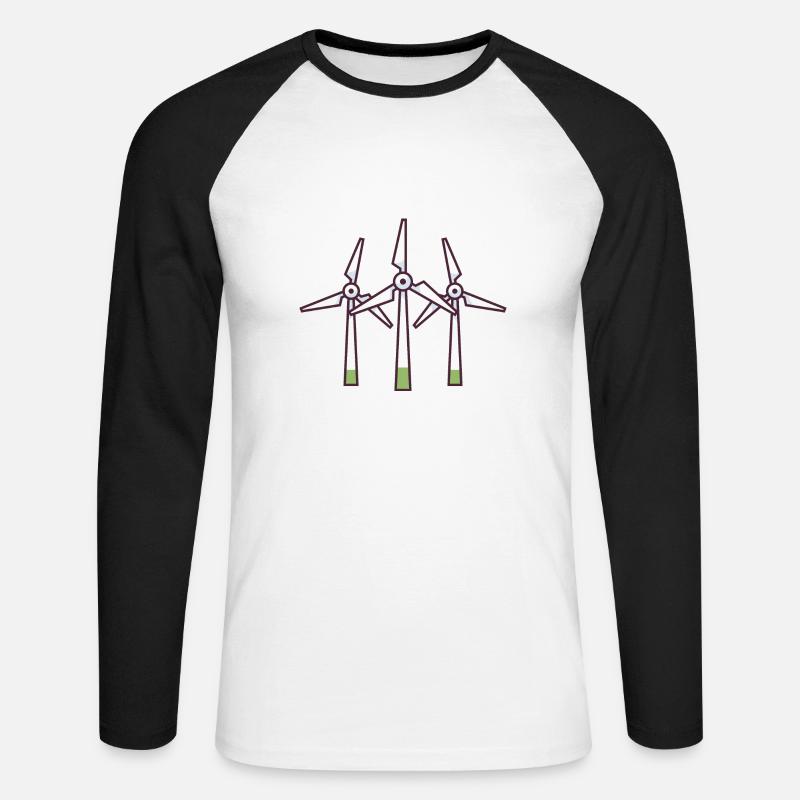 Energiewende ist ein bedeutendes Energiesystem. - Unisex Baseballshirt langarm - Weiß/Schwarz