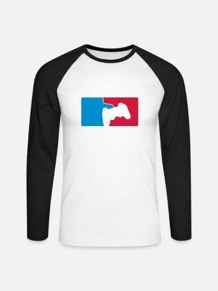 ESPORT - Unisex Long Sleeve Baseball T-Shirt - white/black