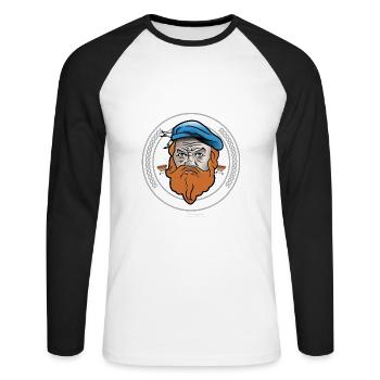 Whisky Is Water Highlander Celtic Design - Unisex Long Sleeve Baseball T-Shirt - white/black - Front - Nik (191cm)