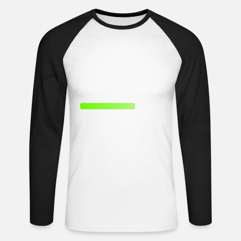 Installing Knowledge please wait - Unisex Baseballshirt langarm - Weiß/Schwarz