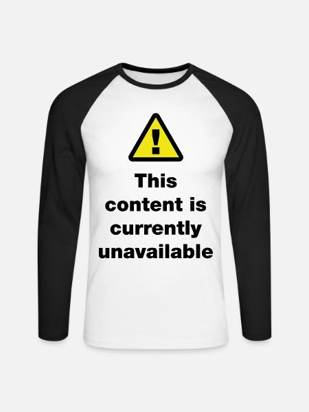 ⚠ This Content Is Currently Unavailable - Unisex Long Sleeve Baseball T-Shirt - white/black