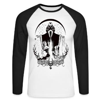 Schreckliche Weihnachten - Unisex Baseballshirt langarm - Weiß/Schwarz - Vorne - Nik (191cm)