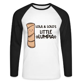 Philippinen Filipino Frühlingsrolle I Geschenk - Unisex Baseballshirt langarm - Weiß/Schwarz - Vorne - Nik (191cm)
