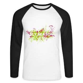 Fly Season Paragliding - Unisex Long Sleeve Baseball T-Shirt - white/black - Front - Nik (191cm)
