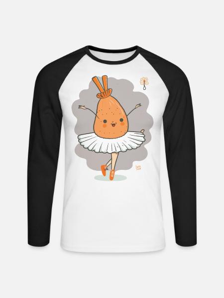 Dancing in the Spotlight - Unisex Long Sleeve Baseball T-Shirt - white/black