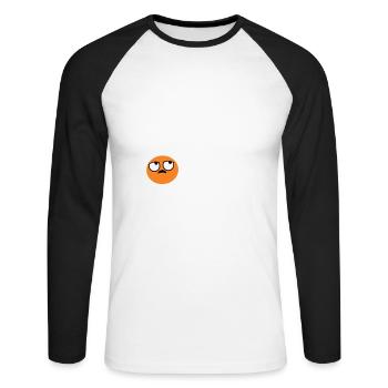 Je suis désolé ai-je levé les yeux au ciel blague drôle - T-shirt baseball manches longues Homme - blanc/noir - Devant - Nik (191cm)