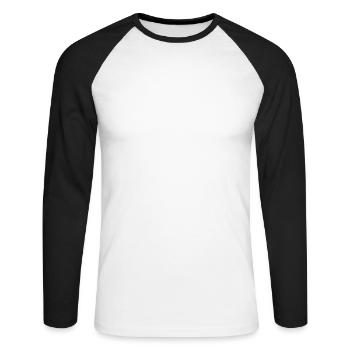 Fire Brigade Team - Unisex Long Sleeve Baseball T-Shirt - white/black - Front - Nik (191cm)